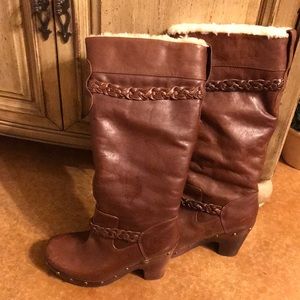 Authentic UGG leather heel boots